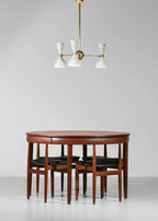 Mid Century Stilnovo Hourglass Chandelier - 3 Arm 6 bulb socket - Retro Handicrafts