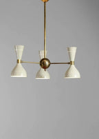 Mid Century Stilnovo Hourglass Chandelier - 3 Arm 6 bulb socket - Retro Handicrafts