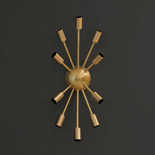 Modern Brass 10 Arm Light Sputnik Light Wall Sconce Fixture. Sputnik Wall Lamp - Retro Handicrafts