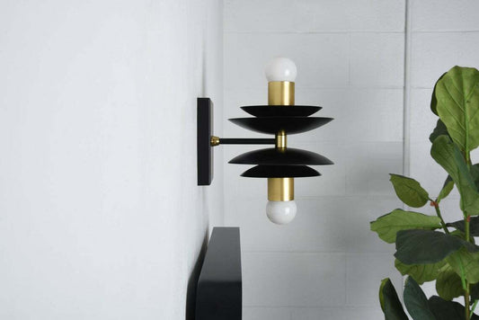 Modern Wall Light Dual Wall Sconce Brass Mid Century Industrial Wall Fixture Lamp - Retro Handicrafts