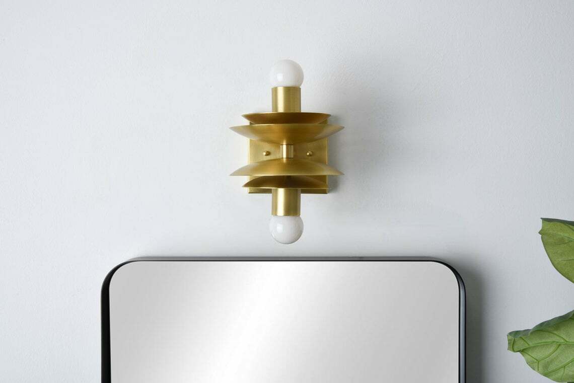 Modern Wall Light Dual Wall Sconce Brass Mid Century Industrial Wall Fixture Lamp - Retro Handicrafts