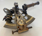 Nautical 5" Solid Brass Working Navigational KELVIN & HUGES LONDON 1917 Sextant In Black Antique - Retro Handicrafts