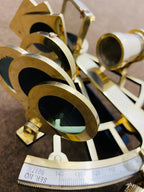 Nautical 9" Solid Brass Working Sextant | Navigational Sextant | Heavy Sextant | Vintage Ship Astrolabe Model Sextant handmade Gift - Retro Handicrafts