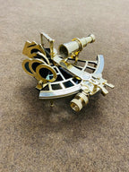 Nautical 9" Solid Brass Working Sextant | Navigational Sextant | Heavy Sextant | Vintage Ship Astrolabe Model Sextant handmade Gift - Retro Handicrafts