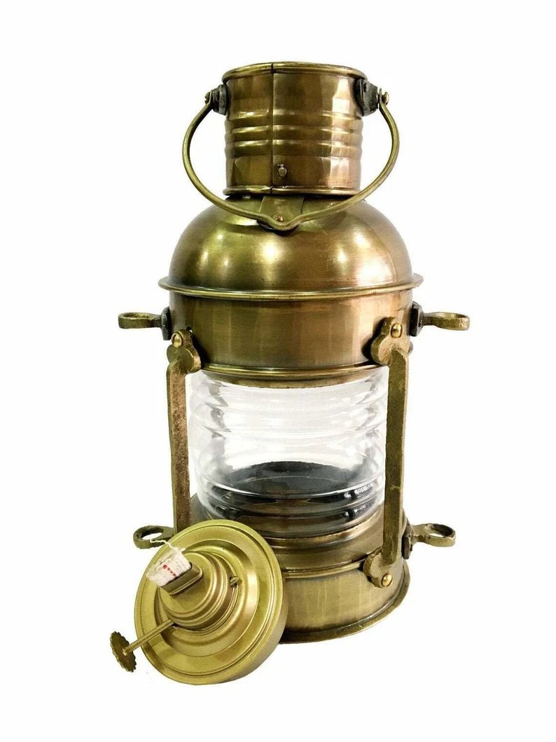 Nautical Antique 10" Ship Lamp Boat Oil Lantern Maritime Collectible Home/Office Decor - Retro Handicrafts