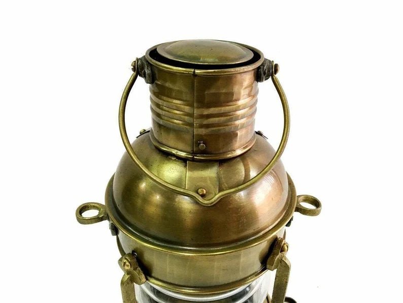 Nautical Antique 10" Ship Lamp Boat Oil Lantern Maritime Collectible Home/Office Decor - Retro Handicrafts