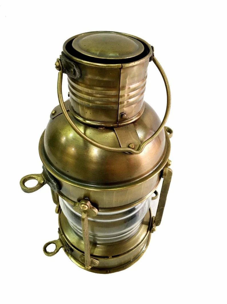 Nautical Antique 10" Ship Lamp Boat Oil Lantern Maritime Collectible Home/Office Decor - Retro Handicrafts