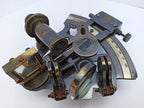 Nautical Brass Working Sextant, Antique Maritime Navigational Instrument With Leather Case, Astrolabe Ships Instrument, Navigational Sextant - Retro Handicrafts