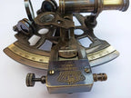 Nautical Brass Working Sextant, Antique Maritime Navigational Instrument With Leather Case, Astrolabe Ships Instrument, Navigational Sextant - Retro Handicrafts