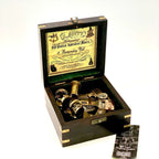 Nautical Compass Sextant J. Scott London - Brass Astrolabe Ship's Instruments with box - Retro Handicrafts
