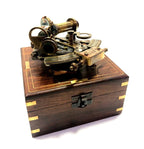 Nautical Compass Sextant Telescope Astrolabe Ship's Instruments with box - Retro Handicrafts
