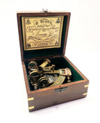 Nautical Compass Sextant Telescope Astrolabe Ship's Instruments with box - Retro Handicrafts