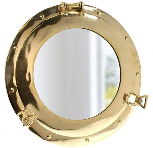 Nautical Decor: 24" Porthole Mirror - Wall Hanging Maritime Home Decor - Retro Handicrafts