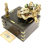 Nautical sextant - Antique Style Brass Pocket Sextant in wooden Box - collectible and Gift - Retro Handicrafts
