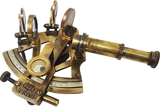 Nautical - Sextant Brass Navigation Instrument (4 inches, Antique Patina) - Retro Handicrafts