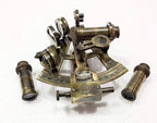 Nautical Sextant Double Telescope Astrolabe Ship's Instruments with Box - Retro Handicrafts