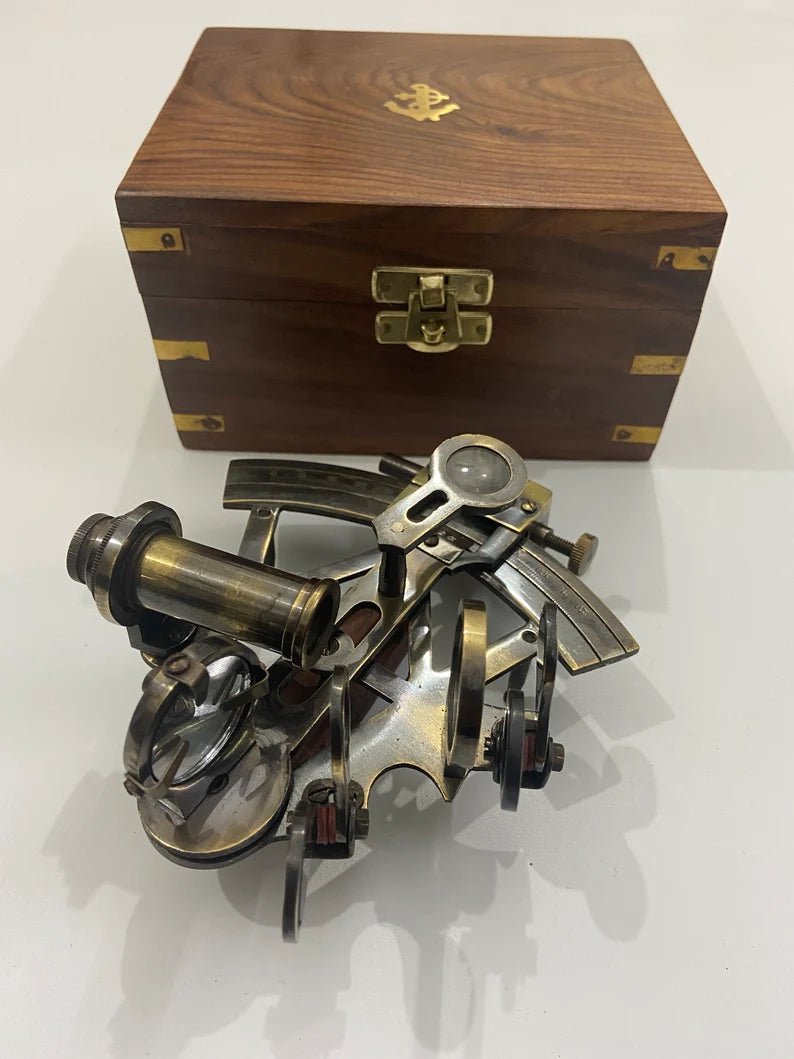 Nautical Solid Brass Kelvin N Huges Working Navigational Sextant - Retro Handicrafts