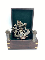 Navigational Brass Sextant Marine Nautical Sextant With Wooden Box Navigational Marine - Retro Handicrafts