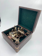 Navigational Brass Sextant Marine Nautical Sextant With Wooden Box Navigational Marine - Retro Handicrafts