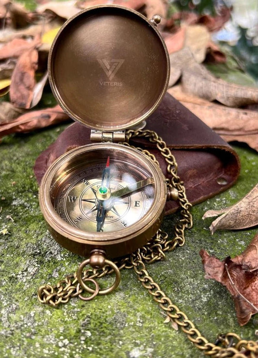 Not All Those Who Wander are Lost Magnetic Compass Graduation Gift Compass Antique Replica Vintage Magnetic Direction Antique Compass - Retro Handicrafts