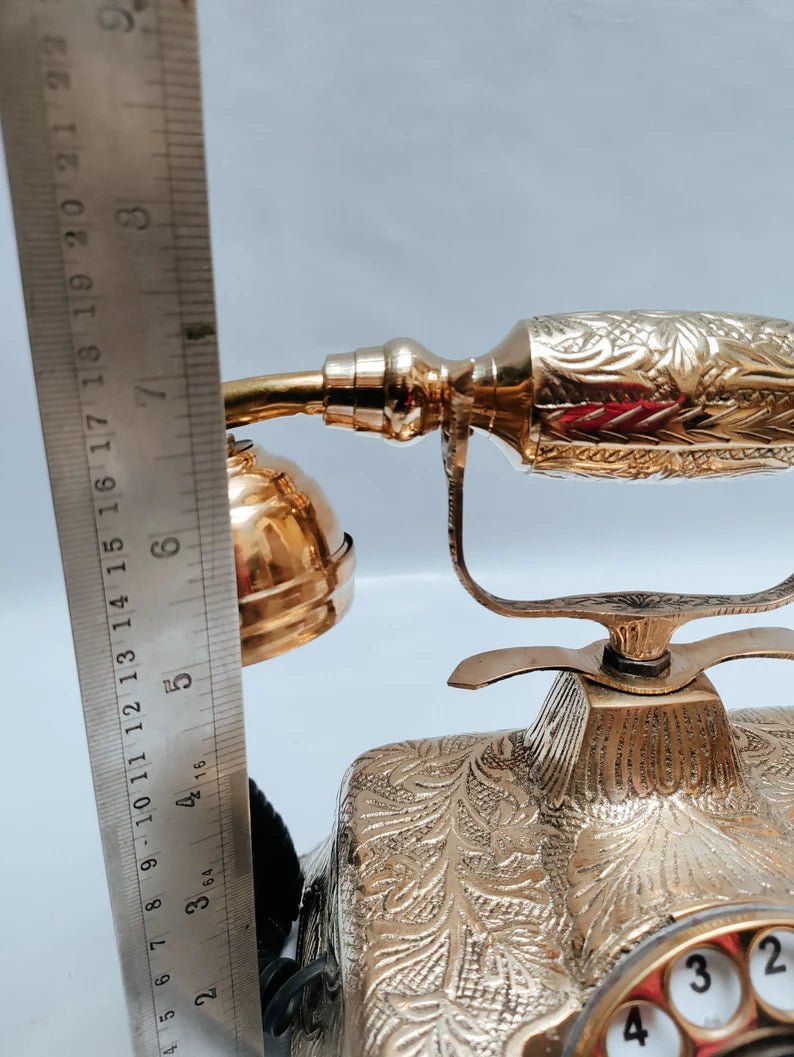 Old Telephone Brass Antique Properly Work and historical telephone - Retro Handicrafts