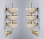 Pair Rare Sconces Italian Stilnovo Style Mid Century Wall Lights Lamps Fixture - Retro Handicrafts