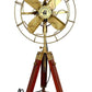 Pedestal Fan - Antique Tripod Fan With Modern Look Wooden Tripod Stand For Living Room - Retro Handicrafts