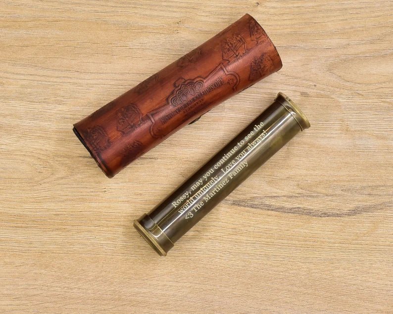 Persoanlized Brass Kaleidoscope, Classic Kaleidoscope, Custom Creative Gift, Christmas Gift Idea, Engraved Wedding Gift, Gift For Everyone - Retro Handicrafts