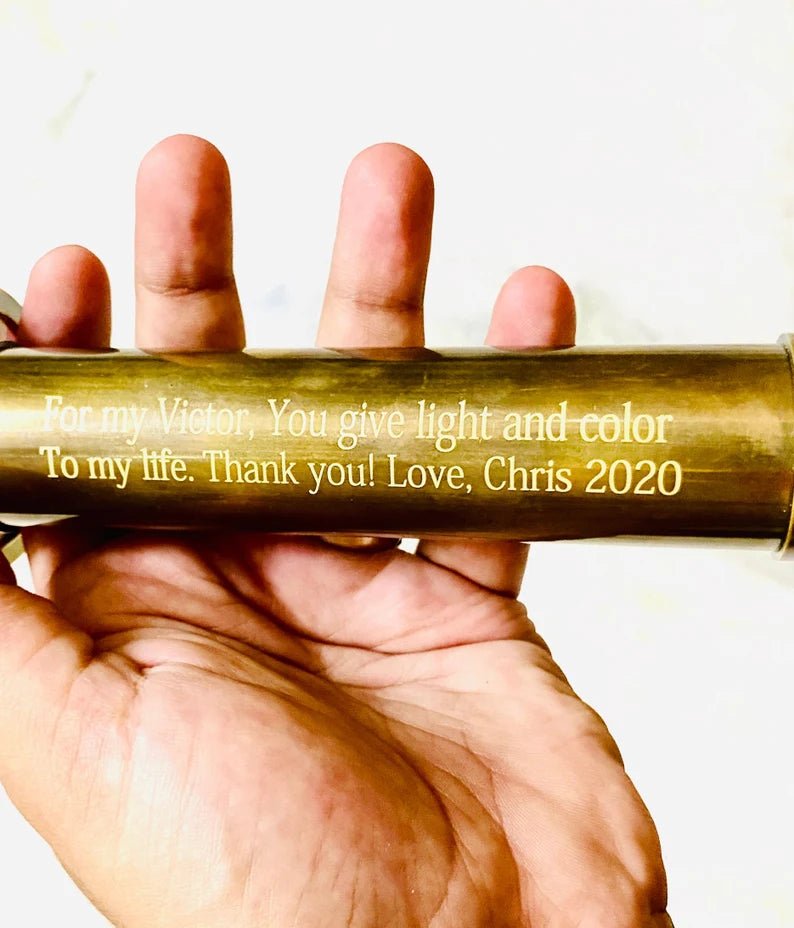 Persoanlized Brass Kaleidoscope, Classic Kaleidoscope, Custom Creative Gift, Christmas Gift Idea, Engraved Wedding Gift, Gift For Everyone - Retro Handicrafts
