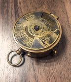 Personalized antique nautical compass with custom engraving option.