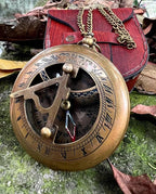 Personalized brass compass with engraved name and "Go Confidently" quote for religious gifts

