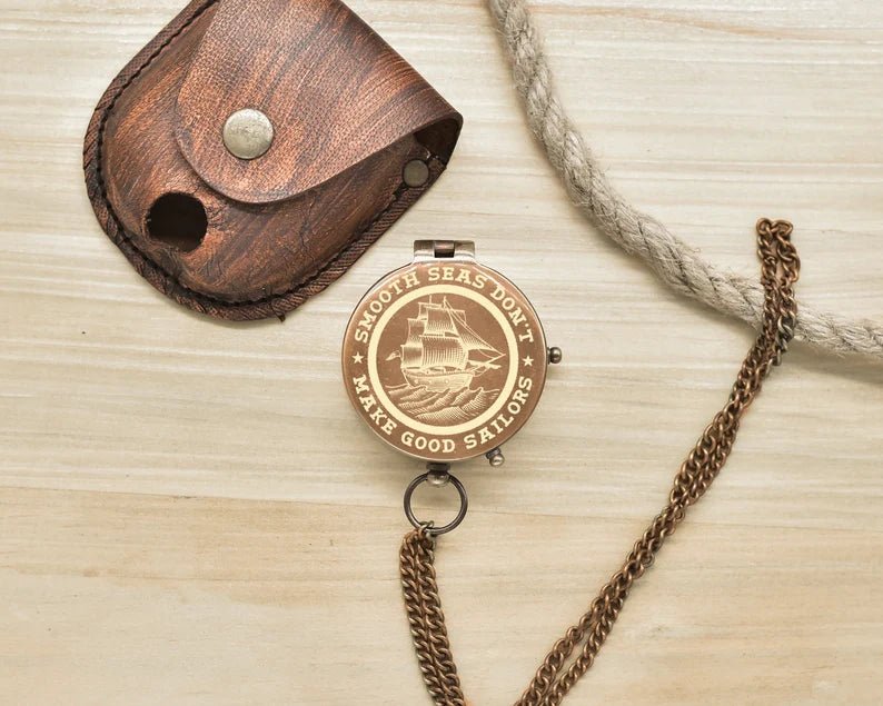Personalized Nautical Compass, 8th Anniversary Gift for Men, Gifts For Your Loved One's, Unique Groomsmen Gift Ideas, Best Man Wedding Gift - Retro Handicrafts