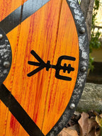 Premium Quality 24 Inch Wooden Knight Battle Shield - Ideal for Medieval Wall Décor and Collectibles