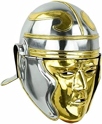 Retro Armor Roman Steel Helmet Medieval Imperial Gallic 'Face' Helmet - Retro Handicrafts