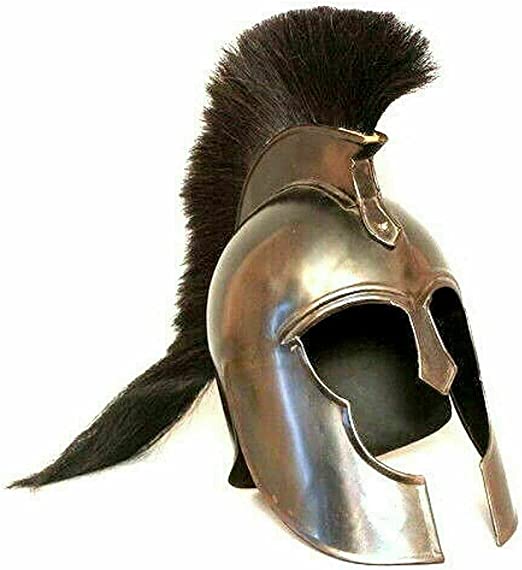 Retro Medieval Helmet SCA Arm Medieval Crusader Greek Spartan Roman Halloween Costume Gold - Retro Handicrafts