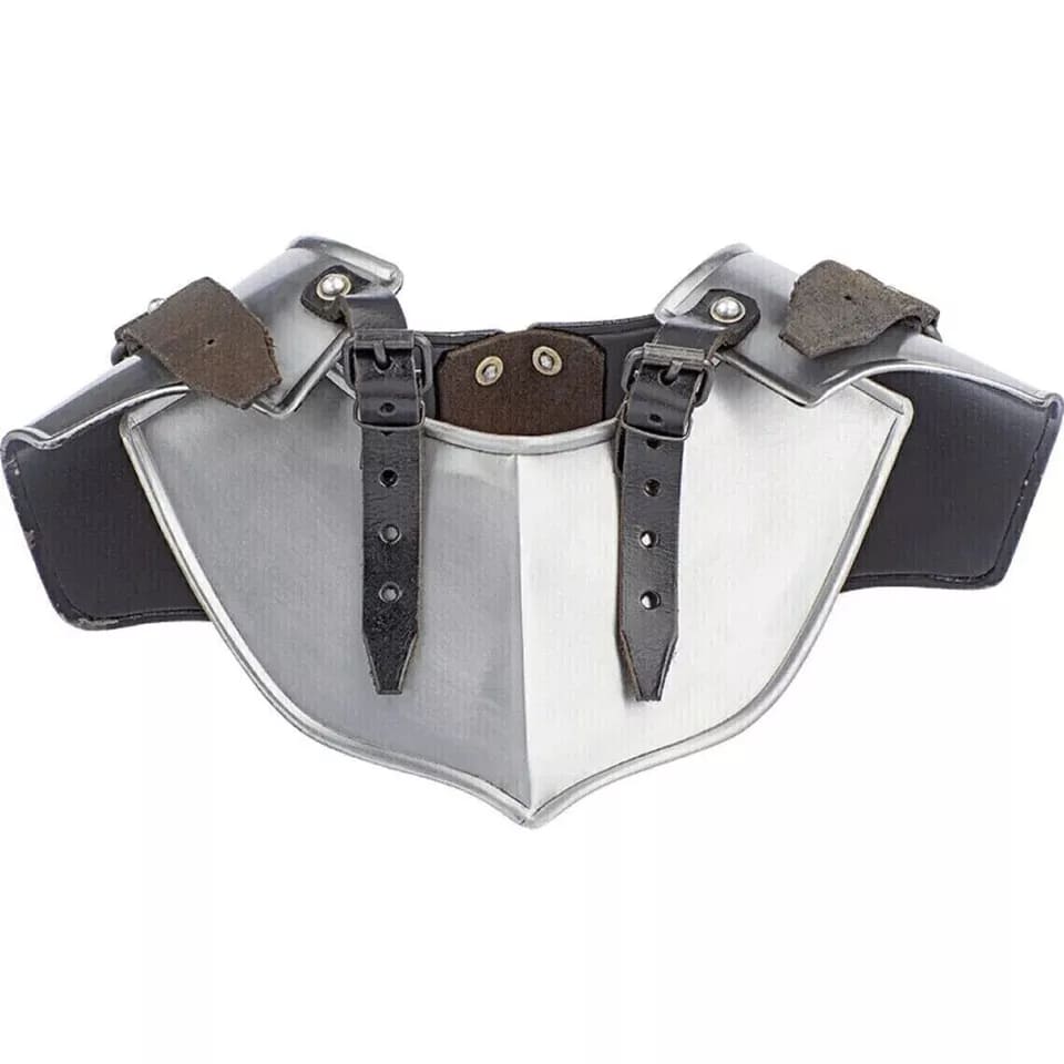 Pair of Gorget with Rust-Free Paint Ideal for Historical Reenactments