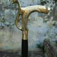 Antique Nautical Gift HEAD Brass Victorian Design Wooden Walking Cane Stick item