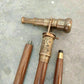 Victorian Spy Telescope & Antique Compass Brass Handle Wooden Walking stick Cane