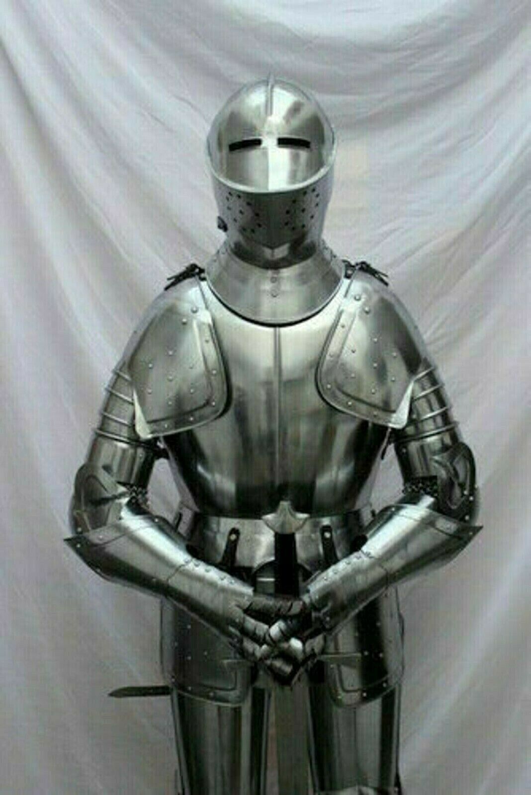 Medieval Brass Wearable Knight Suit Of Armor Crusader Gothic Full Body Armor