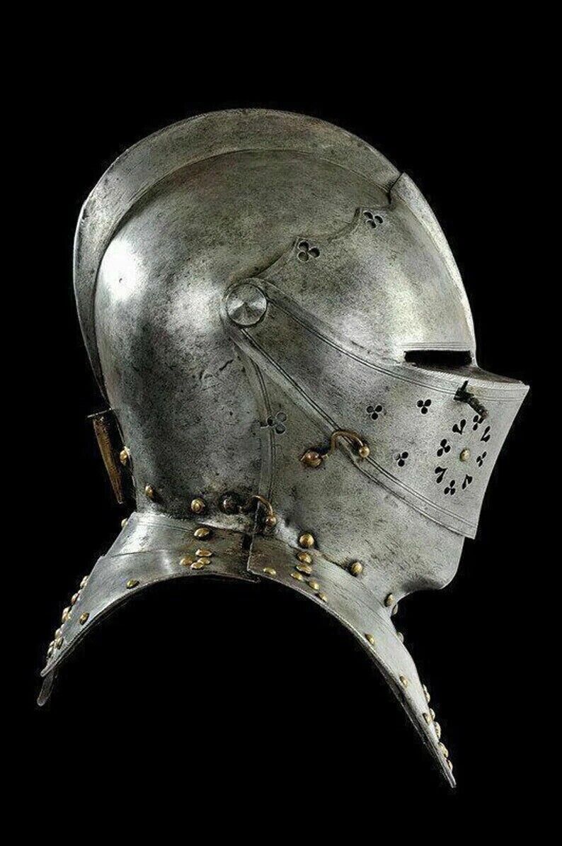 Medieval Helmet Replica best look 18GA SCA LARP Medieval Knight Tournament Close Armor Helmet