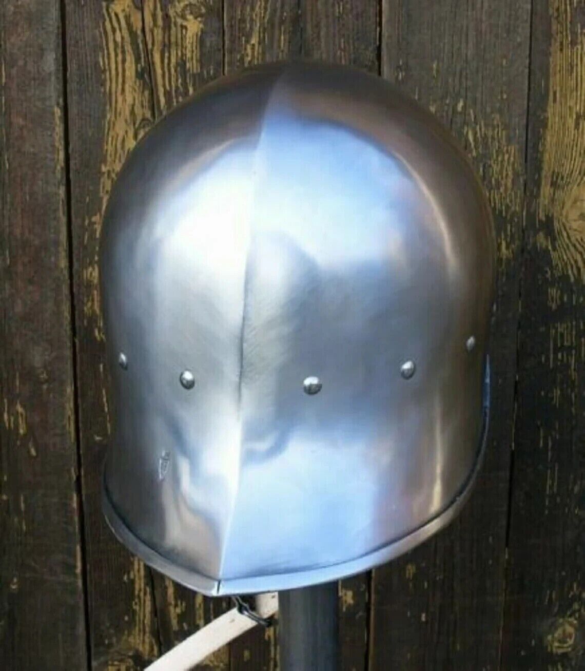 Medieval Helmet Handmade 18 Gauge Steel Medieval Servant Sallet Helmet Knight Sca Larp
