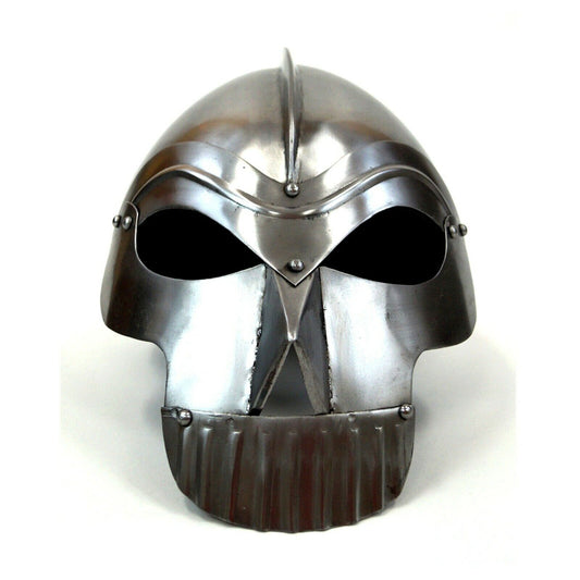 Armor Helmet with Teeth Medieval Warrior Armor, Chrome (19851)