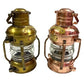 Set of 2 ~ Copper & Antique Finish Oil Lantern/Vintage Nautical Ship Oil Lamp/Hanging