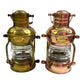 Set of 2 ~ Copper & Antique Finish Oil Lantern/Vintage Nautical Ship Oil Lamp/Hanging