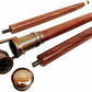 Telescope Nautical Brass Walking Stick Complete Walking Stick 3 Fold Brown GIFTS