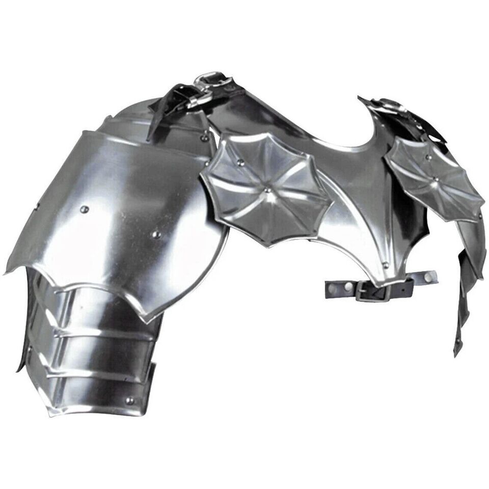 Medieval Steel Larp Warrior Gothic Pair Of Pauldrons Armor Shoulder Halloween