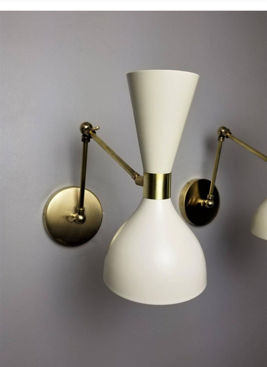 Set Of 2 Italian Sconces Adjustable Wall Lamps In Stilnovo Style Wall Light - Retro Handicrafts