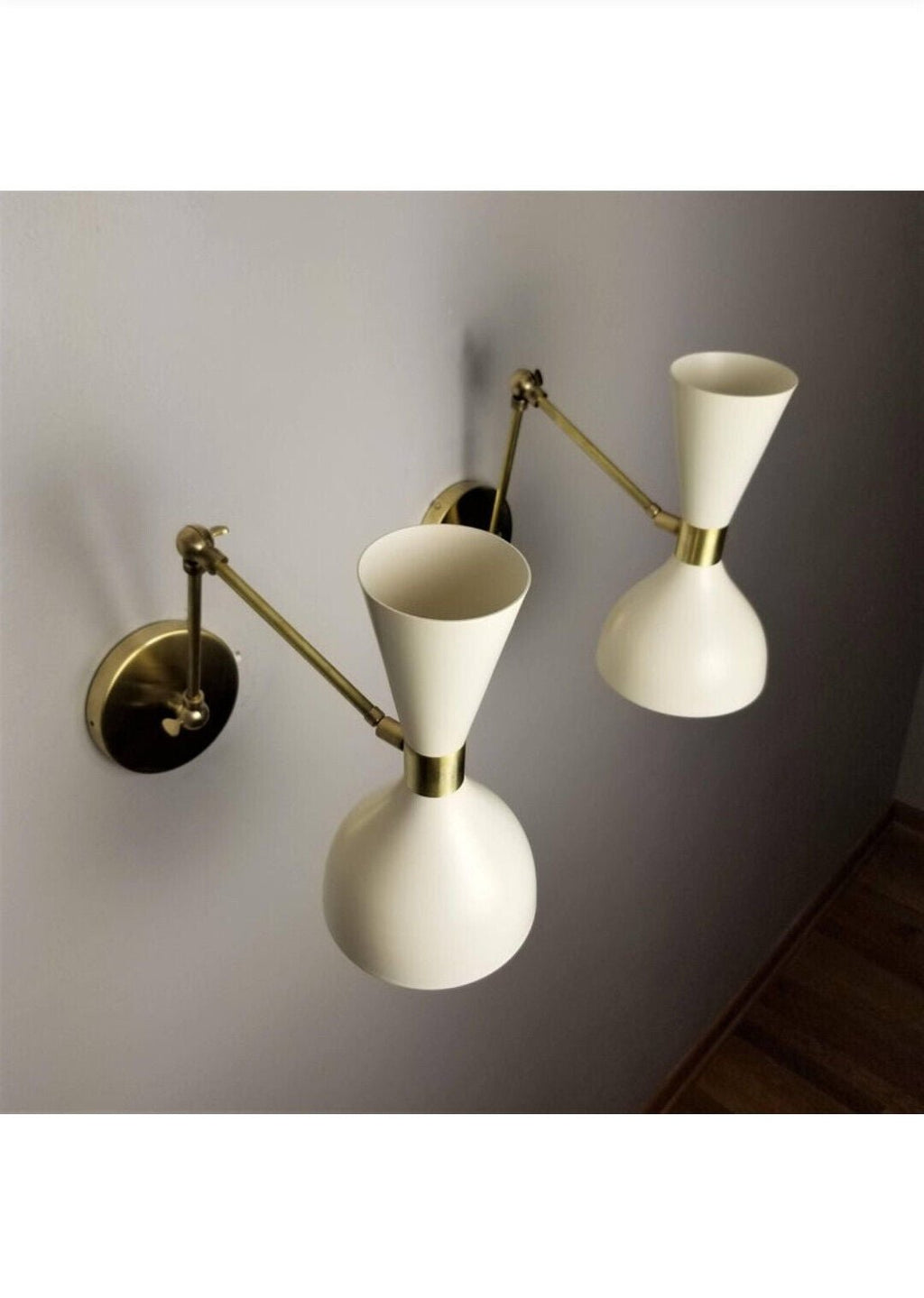 Set Of 2 Italian Sconces Adjustable Wall Lamps In Stilnovo Style Wall Light - Retro Handicrafts