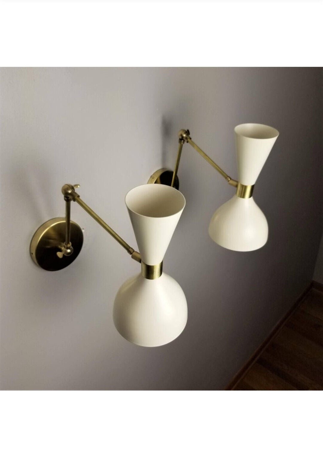 Set Of 2 Italian Sconces Adjustable Wall Lamps In Stilnovo Style Wall Light - Retro Handicrafts