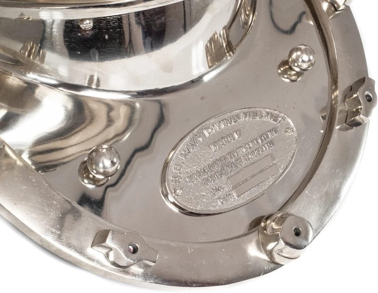 Silver Antique Vintage Diving Helmet Heavy Metal Divers Helmet Antique Scuba Sea Replica Us Navy Mark V - Retro Handicrafts